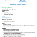 poste responsable service technique